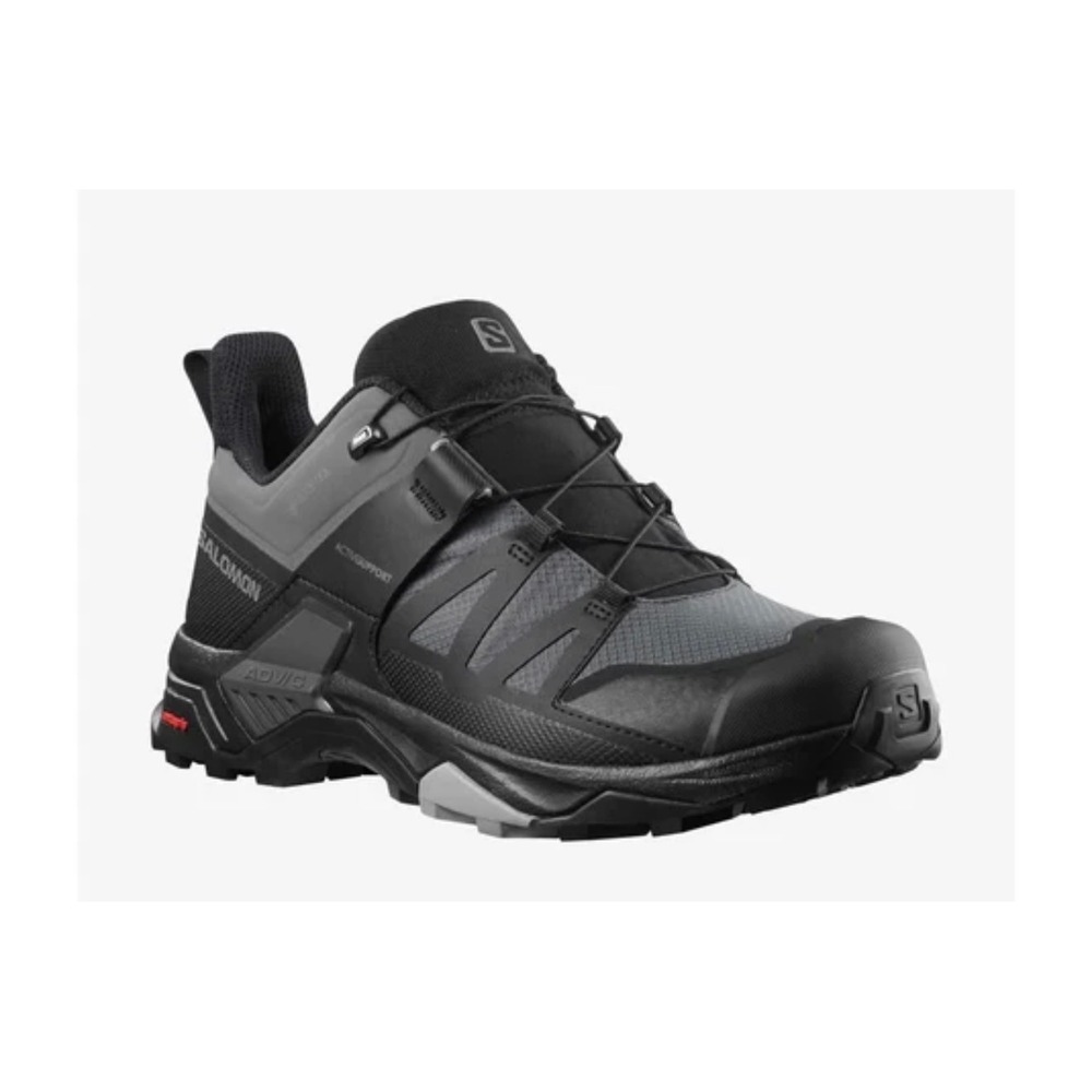 Salomon X Ultra 4 GTX Hiking Shoes Black Magnet Grey Waterproof Men's Sz 8
